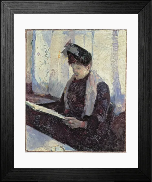 Framed Print : Woman in cafe, c. 1886 Framed Print : Woman in cafe, c. 1886