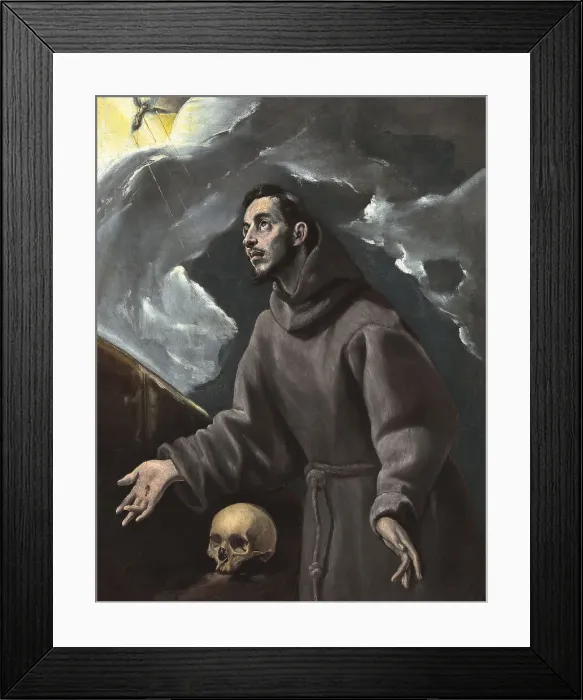 Framed Print : Saint Francis receiving the Stigmata, 1580 Framed Print : Saint Francis receiving the Stigmata, 1580