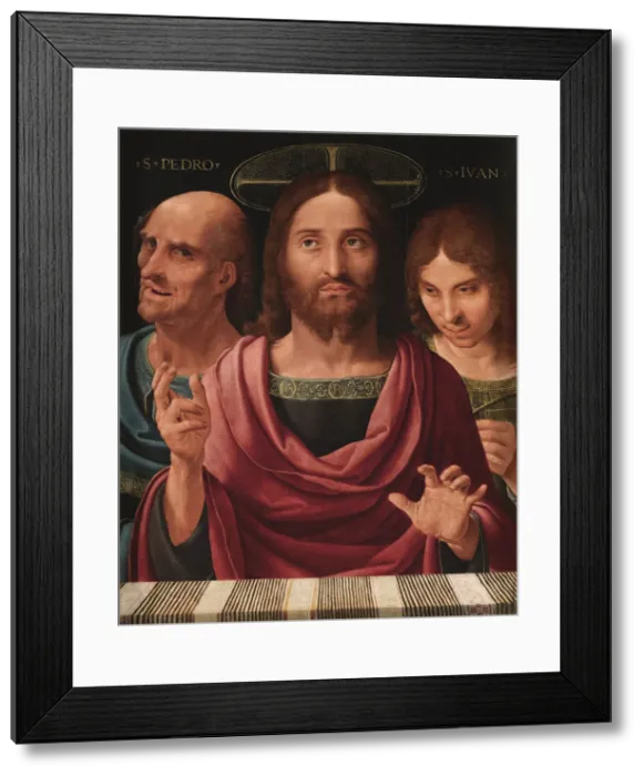 Framed Print : Salvator Mundi between Saints Peter and John, ca 1507 Framed Print : Salvator Mundi between Saints Peter and John, ca 1507