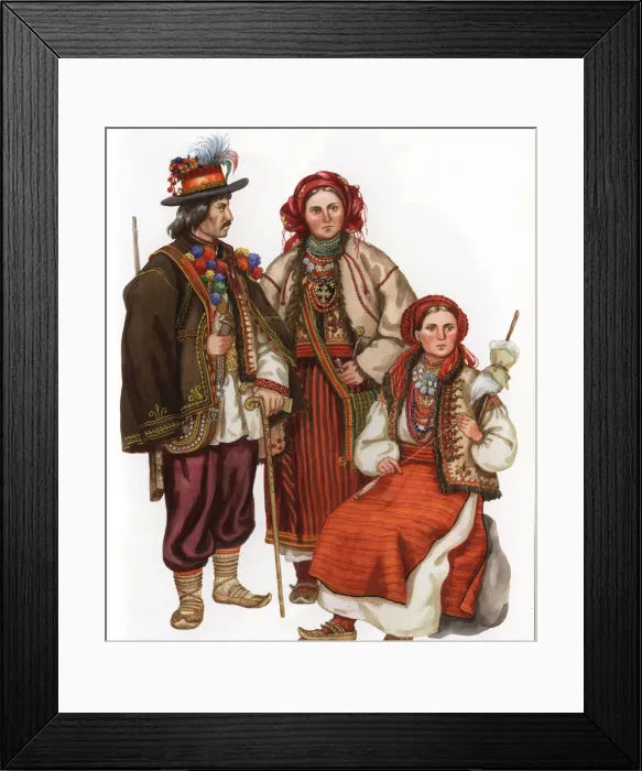 Framed Print : Hutsul traditional garment Framed Print : Hutsul traditional garment