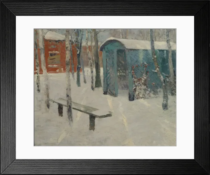 Framed Print : Early Snow. Artist: Pervukhin, Konstantin Konstantinovich (1863-1915) Framed Print : Early Snow. Artist: Pervukhin, Konstantin Konstantinovich (1863-1915)