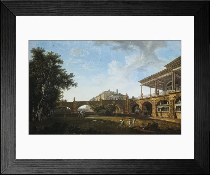 Framed Print : Ramp of the Cameron Gallery in the Park in Tsarskoye Selo, 1794. Artist: Petrov, Vasily Petrovich (1770-1810) Framed Print : Ramp of the Cameron Gallery in the Park in Tsarskoye Selo, 1794. Artist: Petrov, Vasily Petrovich (1770-1810)