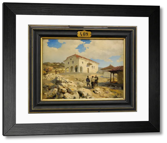 Framed Print : A Church in the Balkans, 1877. Artist: Polenov, Vasili Dmitrievich (1844-1927) Framed Print : A Church in the Balkans, 1877. Artist: Polenov, Vasili Dmitrievich (1844-1927)