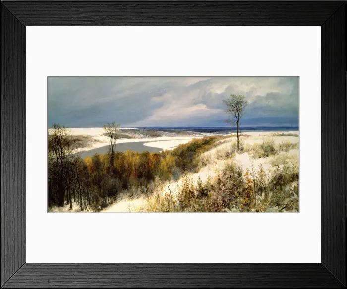 Framed Print : Early Snow, 1891. Artist: Polenov, Vasili Dmitrievich (1844-1927) Framed Print : Early Snow, 1891. Artist: Polenov, Vasili Dmitrievich (1844-1927)