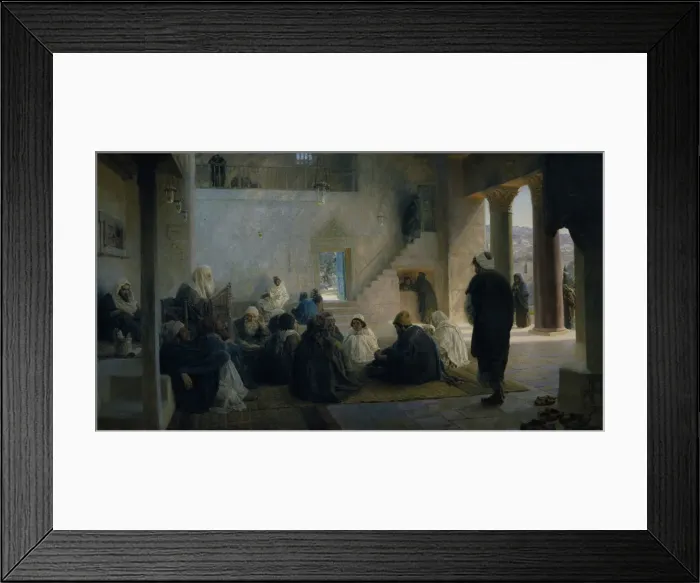 Framed Print : Christ among the Doctors, 1896. Artist: Polenov, Vasili Dmitrievich (1844-1927) Framed Print : Christ among the Doctors, 1896. Artist: Polenov, Vasili Dmitrievich (1844-1927)