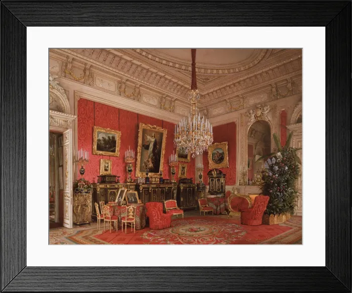 Framed Print : Interiors of the Winter Palace. The Study of Empress Maria Alexandrovna, 1869. Artist: Premazzi, Ludwig (Luigi) (1814-1891) Framed Print : Interiors of the Winter Palace. The Study of Empress Maria Alexandrovna, 1869. Artist: Premazzi, Ludwig (Luigi) (1814-1891)