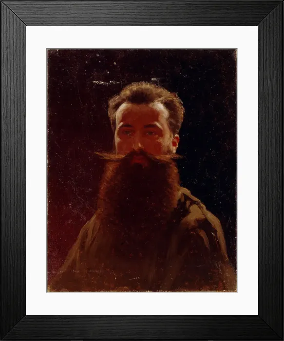 Framed Print : Self-Portrait, 1870s. Artist: Pryanishnikov, Illarion Mikhailovich (1840-1894) Framed Print : Self-Portrait, 1870s. Artist: Pryanishnikov, Illarion Mikhailovich (1840-1894)