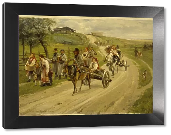 The Return journey from the market, 1883. Artist: Pryanishnikov, Illarion Mikhailovich (1840-1894)