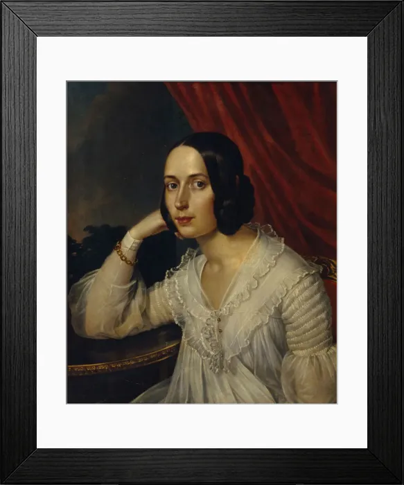 Framed Print : Portrait of Natalia Alekseevna Tuchkova-Ogareva (1829-1913), 1842. Artist: Reichel, Karl (1788-1857) Framed Print : Portrait of Natalia Alekseevna Tuchkova-Ogareva (1829-1913), 1842. Artist: Reichel, Karl (1788-1857)