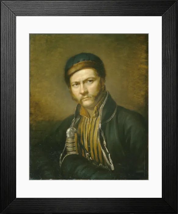 Framed Print : Portrait of the painter Alexander Orlowski (1777-1832), 1815. Artist: Reichel, Karl (1788-1857) Framed Print : Portrait of the painter Alexander Orlowski (1777-1832), 1815. Artist: Reichel, Karl (1788-1857)