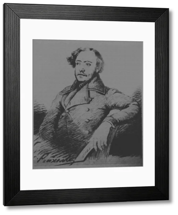 Framed Print : Nikolay Platonovich Ogarev (1813-1877), c. 1840. Artist: Reichel, Karl (1788-1857) Framed Print : Nikolay Platonovich Ogarev (1813-1877), c. 1840. Artist: Reichel, Karl (1788-1857)