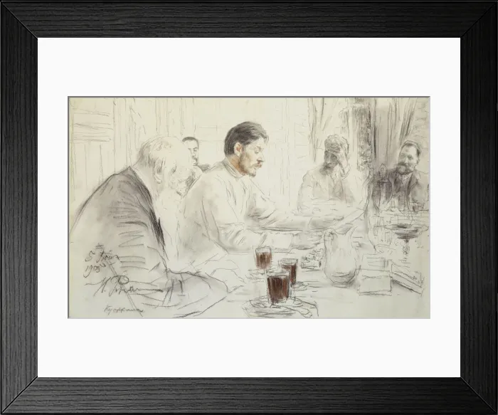 Framed Print : The author Maxim Gorky reads his poem Children of the sun, 1905. Artist: Repin, Ilya Yefimovich (1844-1930) Framed Print : The author Maxim Gorky reads his poem Children of the sun, 1905. Artist: Repin, Ilya Yefimovich (1844-1930)