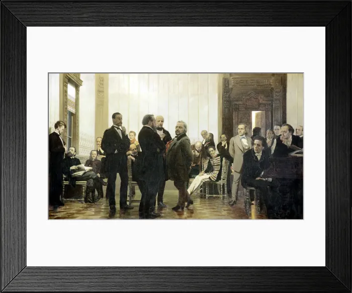 Framed Print : Slavonic composers, 1871-1872. Artist: Repin, Ilya Yefimovich (1844-1930)