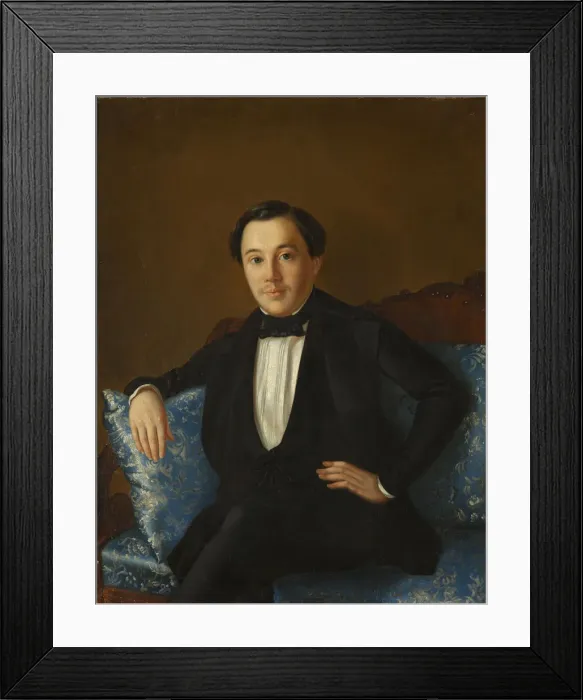 Framed Print : Portrait of Alexander Ageevich Abaza (1821-1895), End 1840s Framed Print : Portrait of Alexander Ageevich Abaza (1821-1895), End 1840s