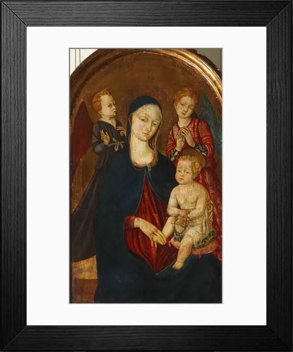 Framed Print : The Virgin and Child with Two Angels, 1490s Framed Print : The Virgin and Child with Two Angels, 1490s