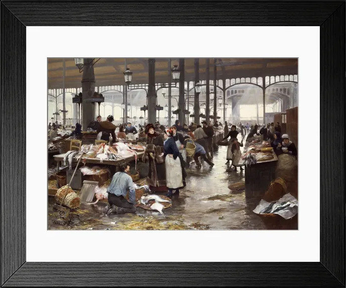 Framed Print : Fish Hall at the Central Market, 1881 Framed Print : Fish Hall at the Central Market, 1881