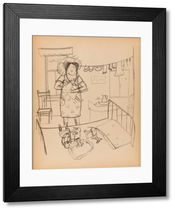 Framed Print : Illustration to the book Childrens Island by Sasha Chorny, 1921 Framed Print : Illustration to the book Childrens Island by Sasha Chorny, 1921