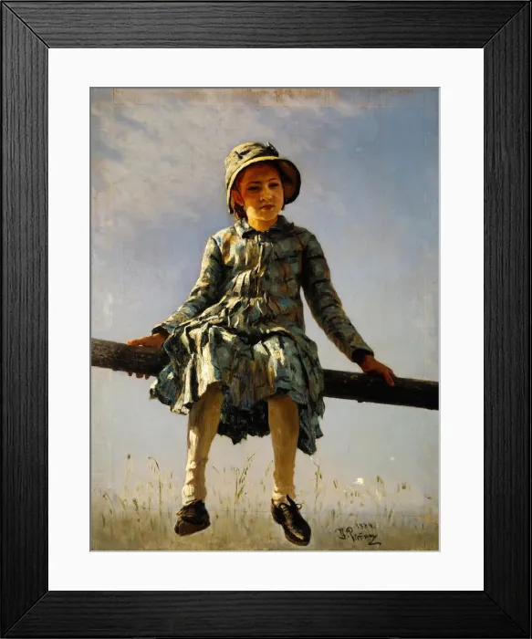 Framed Print : Dragonfly. Painters daughter portrait, 1884. Artist: Repin, Ilya Yefimovich (1844-1930) Framed Print : Dragonfly. Painters daughter portrait, 1884. Artist: Repin, Ilya Yefimovich (1844-1930)
