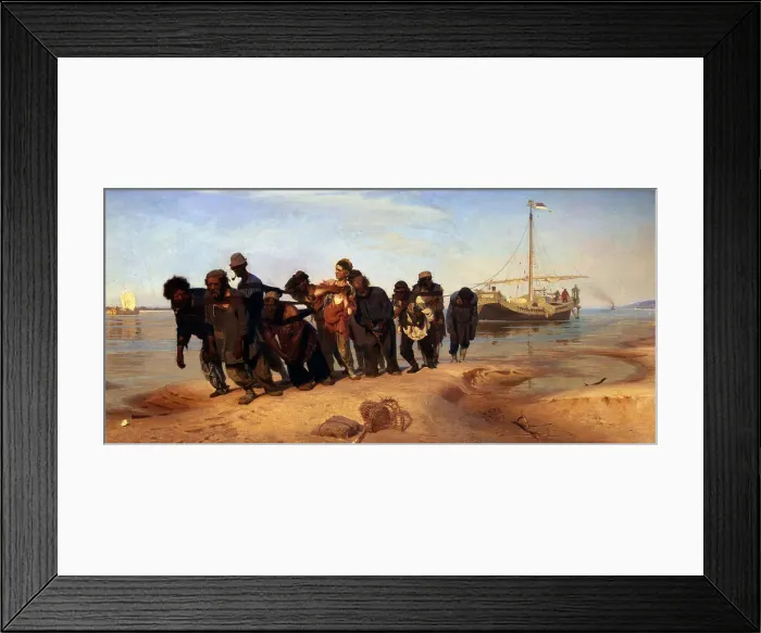 Framed Print : Barge Haulers on the Volga, 1872-1873. Artist: Repin, Ilya Yefimovich (1844-1930) Framed Print : Barge Haulers on the Volga, 1872-1873. Artist: Repin, Ilya Yefimovich (1844-1930)