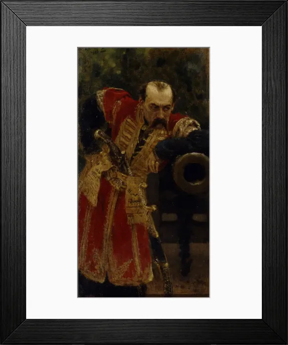 Framed Print : Colonel of the Zaporizhian Host, 1880. Artist: Repin, Ilya Yefimovich (1844-1930) Framed Print : Colonel of the Zaporizhian Host, 1880. Artist: Repin, Ilya Yefimovich (1844-1930)