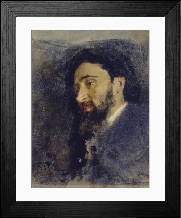 Framed Print : Portrait of the author Vsevolod M. Garshin (1855-1888), 1883. Artist: Repin, Ilya Yefimovich (1844-1930) Framed Print : Portrait of the author Vsevolod M. Garshin (1855-1888), 1883. Artist: Repin, Ilya Yefimovich (1844-1930)