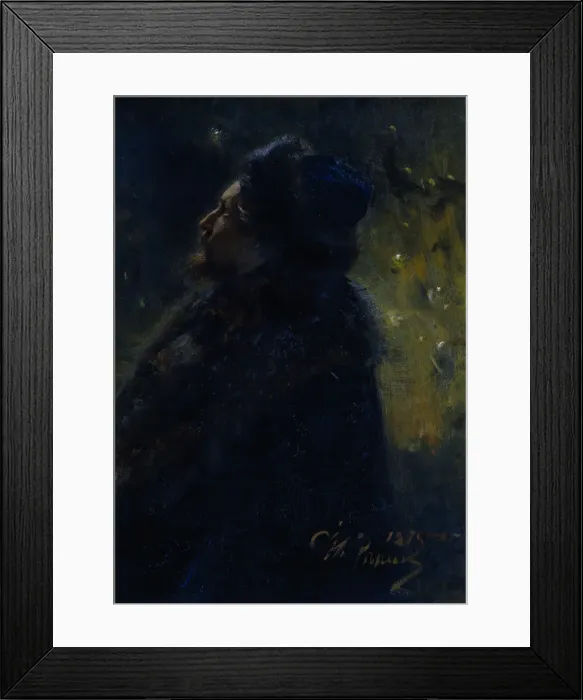Framed Print : Sadko. Portrait of the artist Viktor Vasnetsov (1848-1926), 1875. Artist: Repin, Ilya Yefimovich (1844-1930) Framed Print : Sadko. Portrait of the artist Viktor Vasnetsov (1848-1926), 1875. Artist: Repin, Ilya Yefimovich (1844-1930)