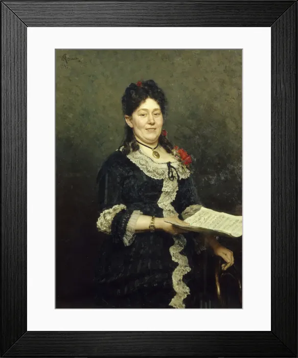 Framed Print : Portrait of the opera singer Alexandra Molas (1845-1929), 1883. Artist: Repin, Ilya Yefimovich (1844-1930) Framed Print : Portrait of the opera singer Alexandra Molas (1845-1929), 1883. Artist: Repin, Ilya Yefimovich (1844-1930)