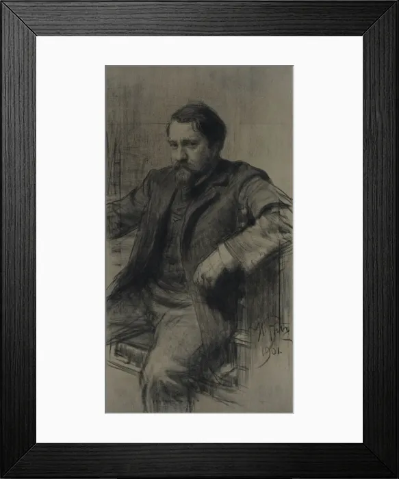 Framed Print : Portrait of the painter Valentin Alexandrovich Serov (1865-1911), 1901. Artist: Repin, Ilya Yefimovich (1844-1930) Framed Print : Portrait of the painter Valentin Alexandrovich Serov (1865-1911), 1901. Artist: Repin, Ilya Yefimovich (1844-1930)
