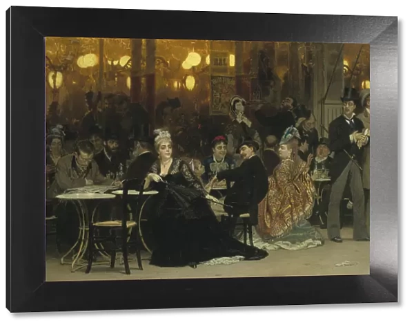 Parisian Cafe, 1875. Artist: Repin, Ilya Yefimovich (1844-1930)