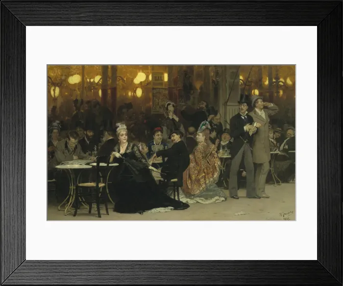 Framed Print : Parisian Cafe, 1875. Artist: Repin, Ilya Yefimovich (1844-1930) Framed Print : Parisian Cafe, 1875. Artist: Repin, Ilya Yefimovich (1844-1930)