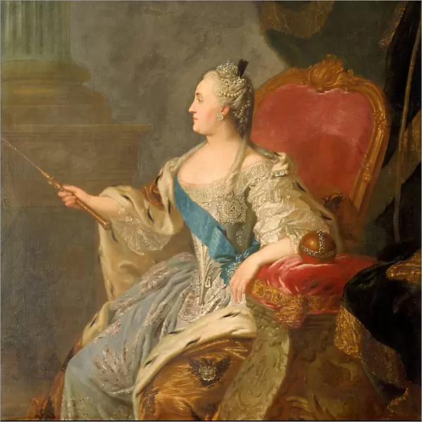 Portrait of Empress Catherine II (1729-1796), 1763. Artist: Rokotov, Fyodor Stepanovich (1735-1808)