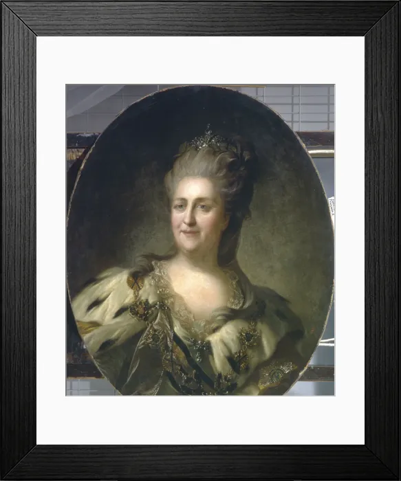 Framed Print : Portrait of Empress Catherine II (1729-1796), 1779. Artist: Rokotov, Fyodor Stepanovich (1735-1808) Framed Print : Portrait of Empress Catherine II (1729-1796), 1779. Artist: Rokotov, Fyodor Stepanovich (1735-1808)