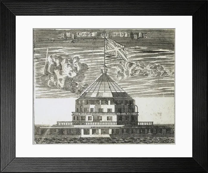 Framed Print : Fort Kronschlot in Kronstadt, 1717. Artist: Rostovtsev, Alexei Ivanovich (1670s-1730s) Framed Print : Fort Kronschlot in Kronstadt, 1717. Artist: Rostovtsev, Alexei Ivanovich (1670s-1730s)