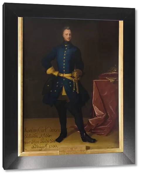 Portrait of the King Charles XII of Sweden (1682-1718)