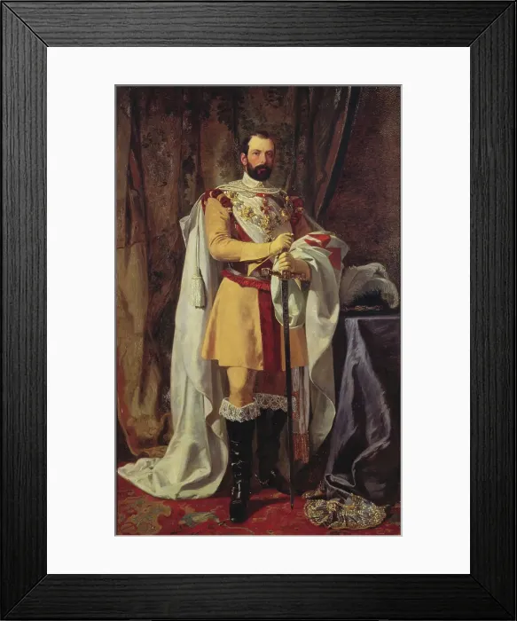 Framed Print : Portrait of the King Charles XV of Sweden (1826-1872), 1861 Framed Print : Portrait of the King Charles XV of Sweden (1826-1872), 1861