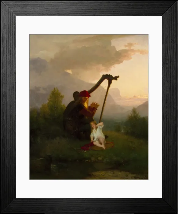 Framed Print : King Heimer and Aslaug, 1856 Framed Print : King Heimer and Aslaug, 1856