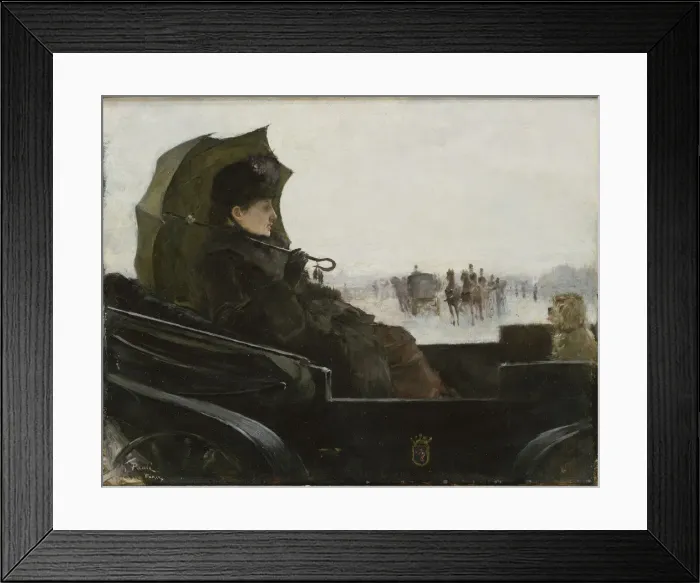 Framed Print : Lady in a landau carriage, Paris, 1882-1883 Framed Print : Lady in a landau carriage, Paris, 1882-1883