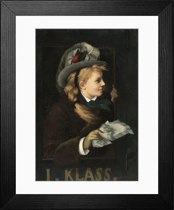 Framed Print : Lady in a Train Window, 1877 Framed Print : Lady in a Train Window, 1877