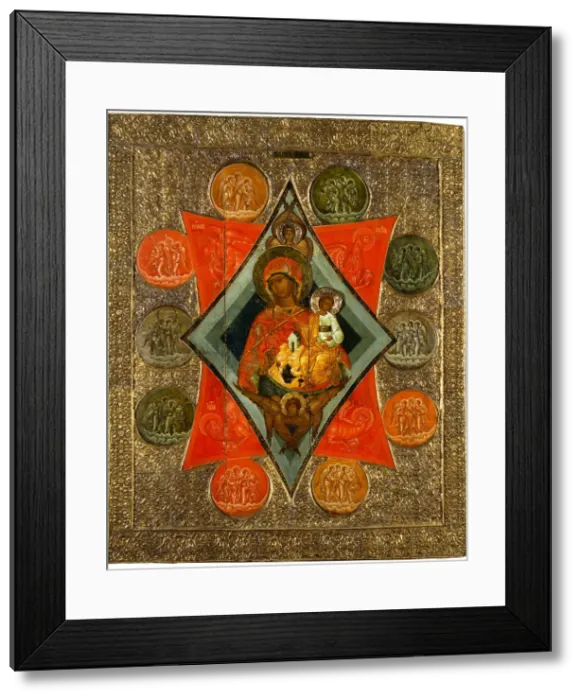 Framed Print : Mother of God of the Burning Bush, Mid of 16th cen Artist: Russian icon Framed Print : Mother of God of the Burning Bush, Mid of 16th cen Artist: Russian icon