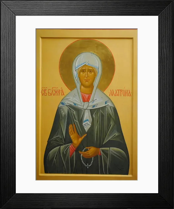 Framed Print : Saint Matrona of Moscow, 20th century. Artist: Russian icon Framed Print : Saint Matrona of Moscow, 20th century. Artist: Russian icon