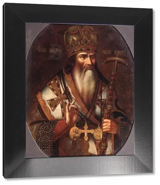 Portrait of Joachim, Patriarch of Moscow (1674-1690), End of 17th cen Artist: Russian master
