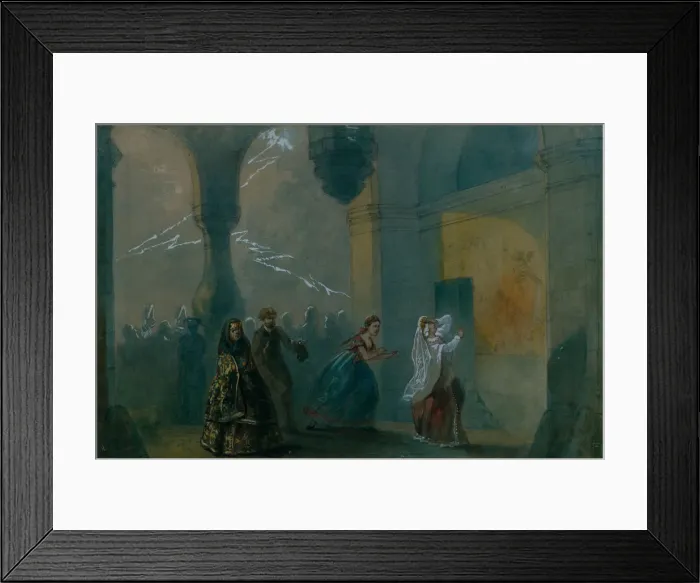 Framed Print : Stage design for the play The Storm by A. Ostrovsky, Mid of the 19th cen Artist: Russian master Framed Print : Stage design for the play The Storm by A. Ostrovsky, Mid of the 19th cen Artist: Russian master