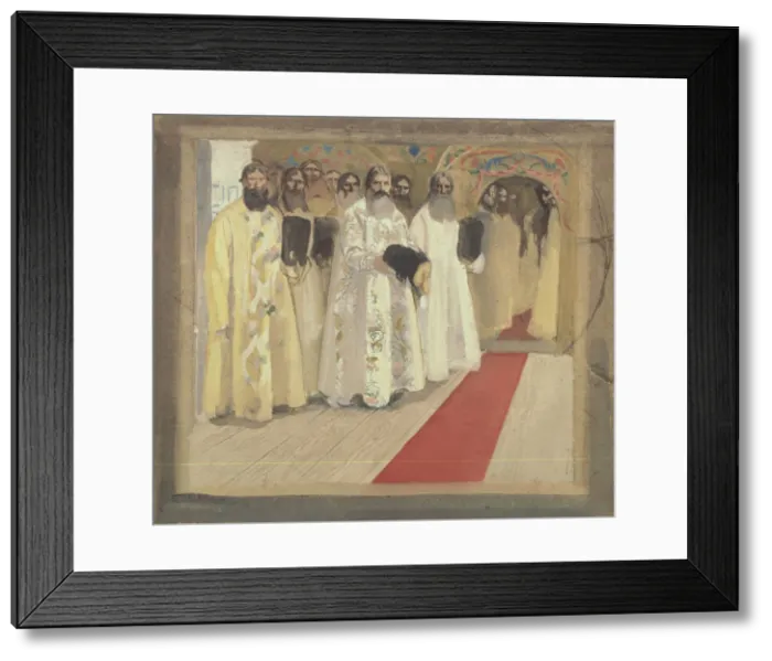 Framed Print : Waiting for the Tzar, 1901. Artist: Ryabushkin, Andrei Petrovich (1861-1904) Framed Print : Waiting for the Tzar, 1901. Artist: Ryabushkin, Andrei Petrovich (1861-1904)