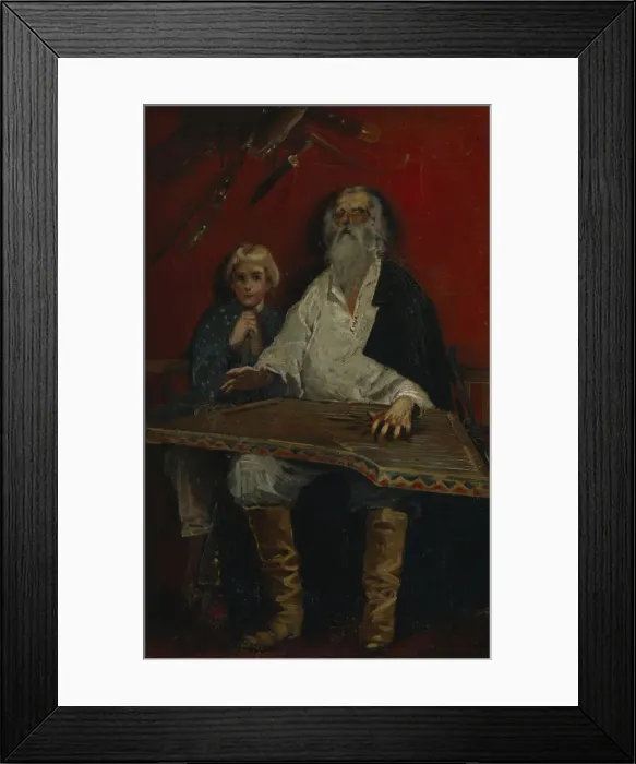 Framed Print : The Gusli Player. Artist: Ryabushkin, Andrei Petrovich (1861-1904) Framed Print : The Gusli Player. Artist: Ryabushkin, Andrei Petrovich (1861-1904)