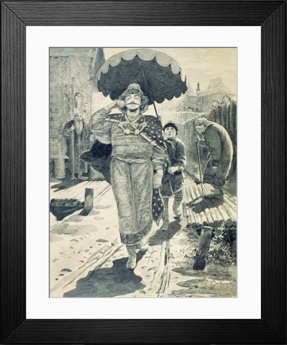 Framed Print : Churila Plyonkovich, 1895. Artist: Ryabushkin, Andrei Petrovich (1861-1904) Framed Print : Churila Plyonkovich, 1895. Artist: Ryabushkin, Andrei Petrovich (1861-1904)