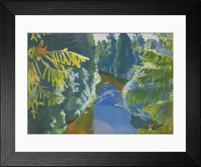 Framed Print : Forest River, 1929. Artist: Rylov, Arkadi Alexandrovich (1870-1939) Framed Print : Forest River, 1929. Artist: Rylov, Arkadi Alexandrovich (1870-1939)