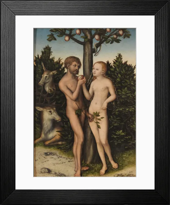 Framed Print : Adam und Eva (The Fall), 1532 Framed Print : Adam und Eva (The Fall), 1532