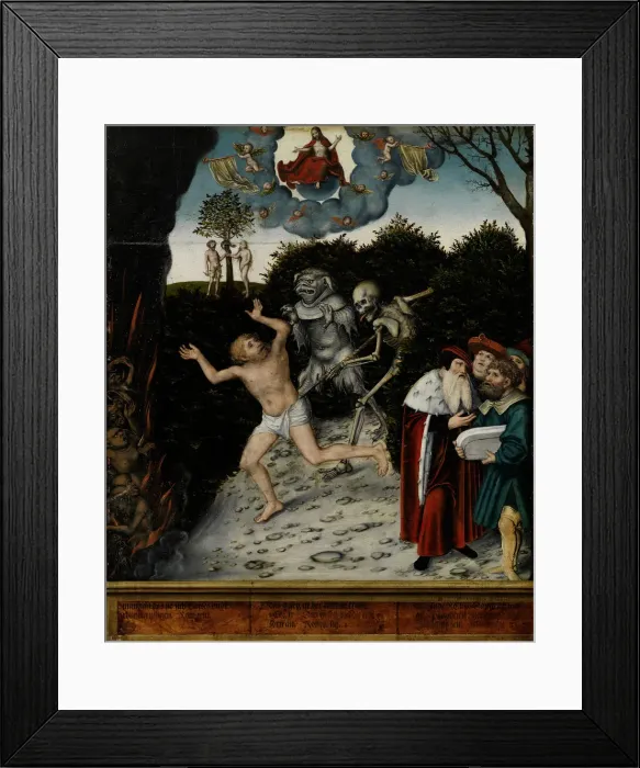 Framed Print : Allegory of Law and Grace, 1529 Framed Print : Allegory of Law and Grace, 1529
