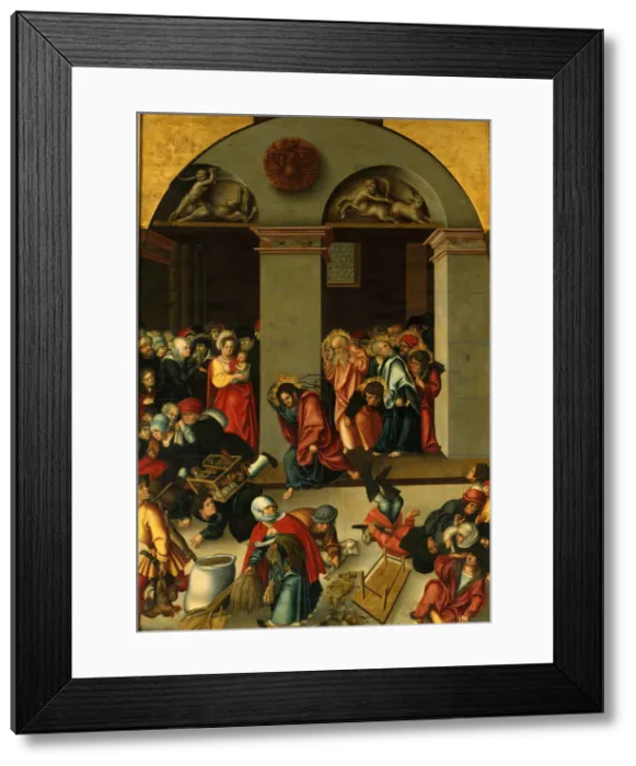 Framed Print : Christ Driving the Money Changers from the Temple, c. 1510 Framed Print : Christ Driving the Money Changers from the Temple, c. 1510
