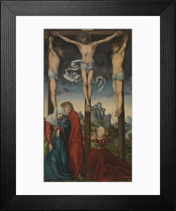 Framed Print : Christ on the Cross between the Two Thieves, ca 1515-1520 Framed Print : Christ on the Cross between the Two Thieves, ca 1515-1520